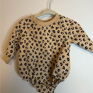 Old Navy Beige Leopard Print Baby One-Piece